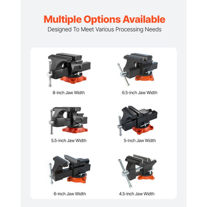 9528 - 11.5" Heavy-Duty Vise with 360° Swivel Base & Pipe Jaws