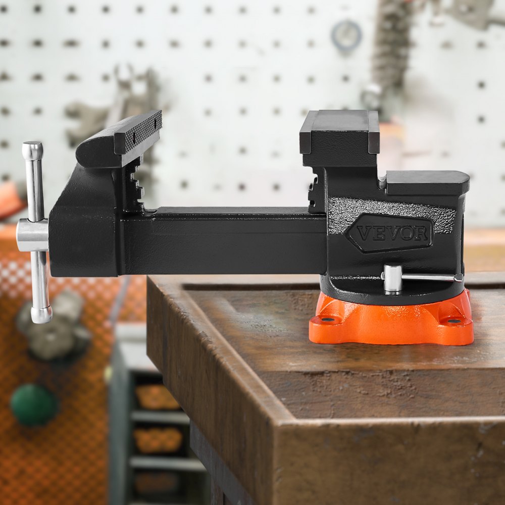 9528 - 11.5" Heavy-Duty Vise with 360° Swivel Base & Pipe Jaws