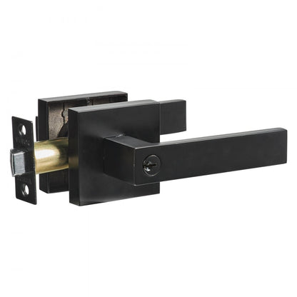 D921-ET-BLK(1PC) - Key-Locking Reversible Zinc Alloy Entry Lever Handle
