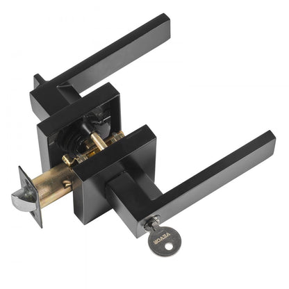 D921-ET-BLK(1PC) - Key-Locking Reversible Zinc Alloy Entry Lever Handle