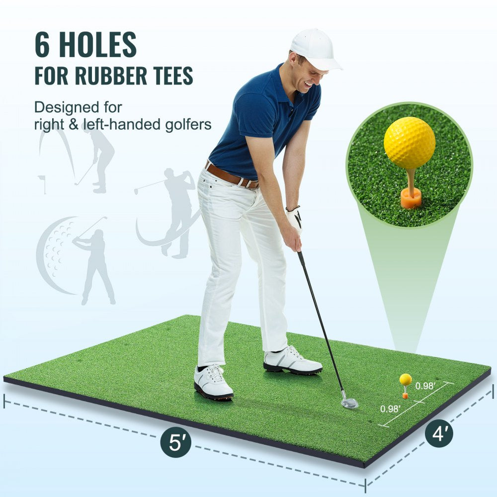 GP50504 - 5' x 4' Golf Hitting Mat with Anti-Tear & Non-Slip Base