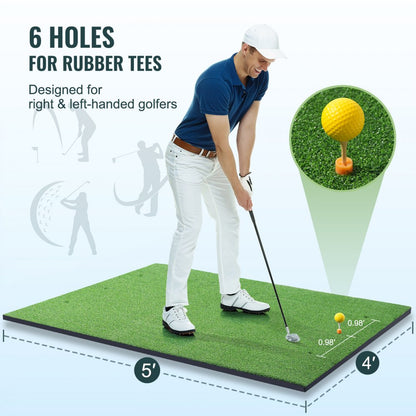 GP50504 - 5' x 4' Golf Hitting Mat with Anti-Tear & Non-Slip Base