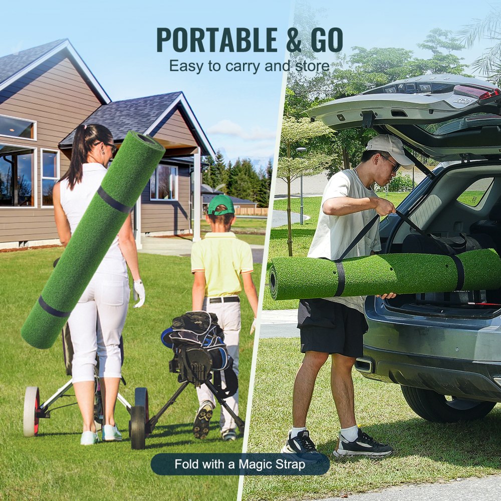 GP50504 - 5' x 4' Golf Hitting Mat with Anti-Tear & Non-Slip Base