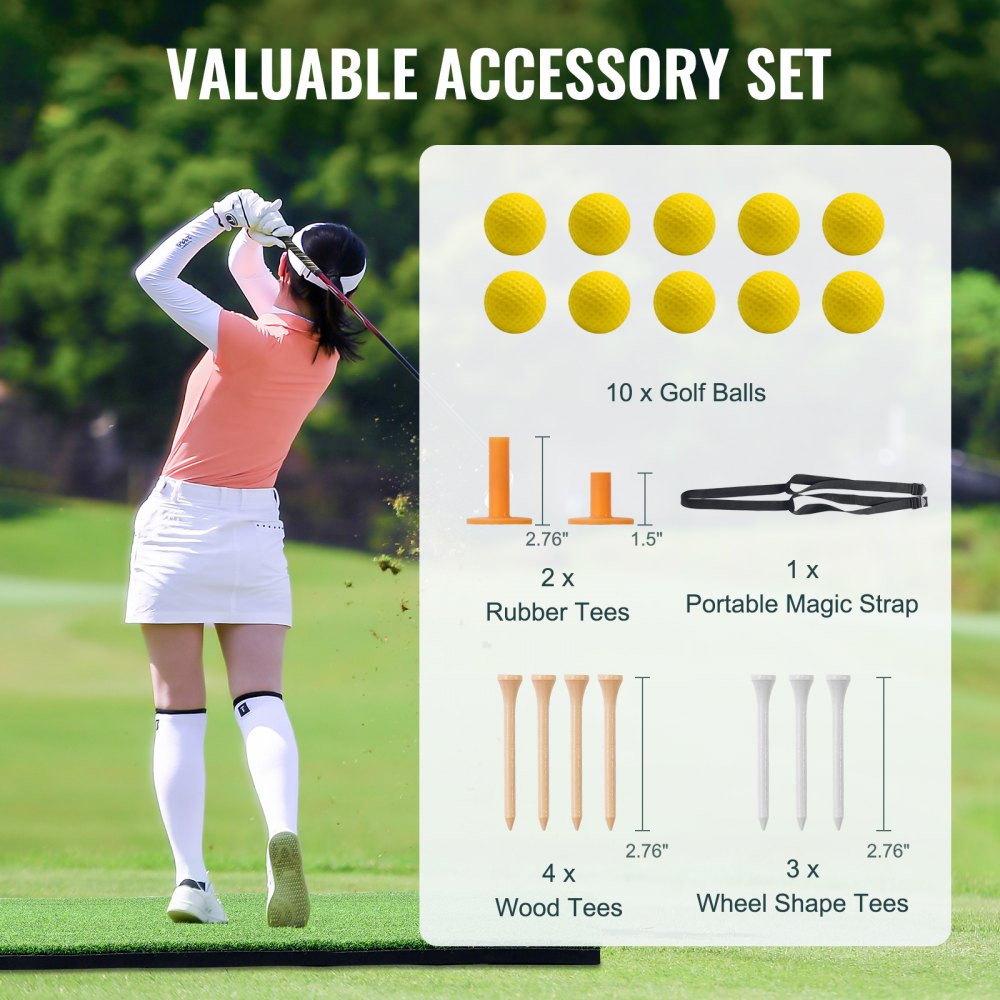 GP50504 - 5' x 4' Golf Hitting Mat with Anti-Tear & Non-Slip Base