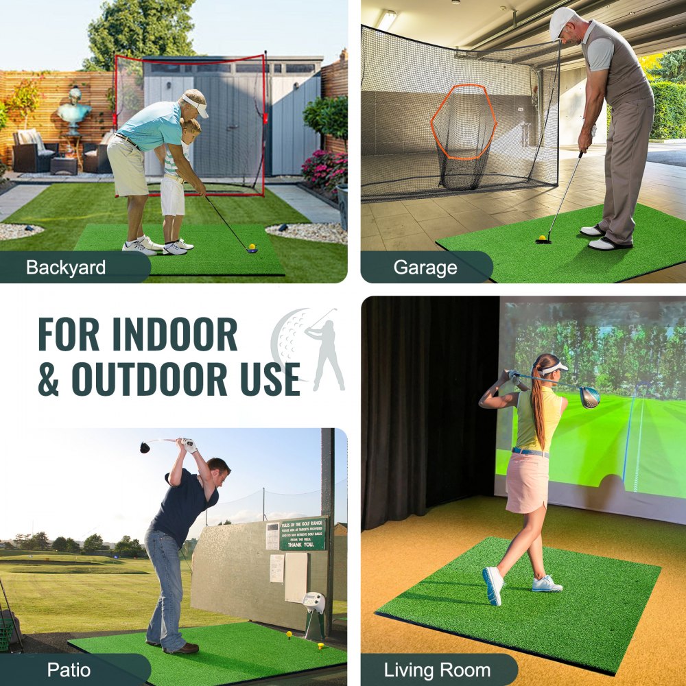 GP50504 - 5' x 4' Golf Hitting Mat with Anti-Tear & Non-Slip Base