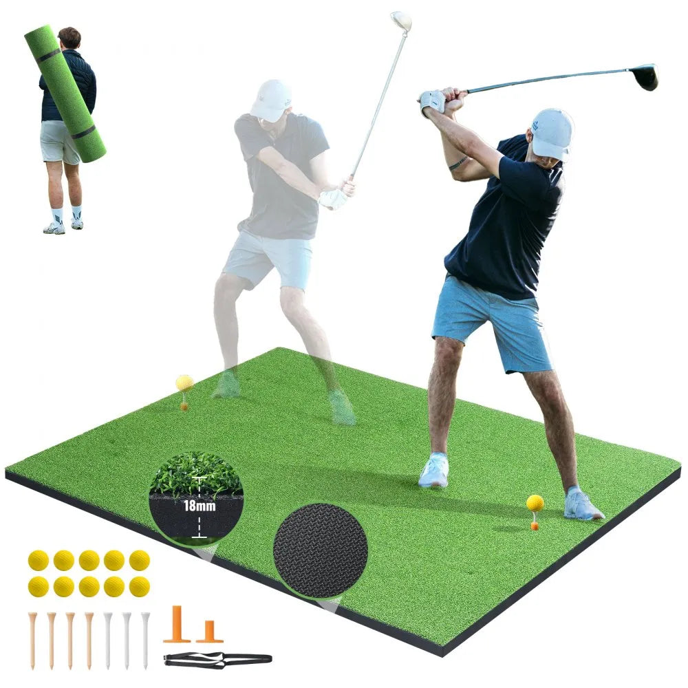 GP50504 - 5' x 4' Golf Hitting Mat with Anti-Tear & Non-Slip Base