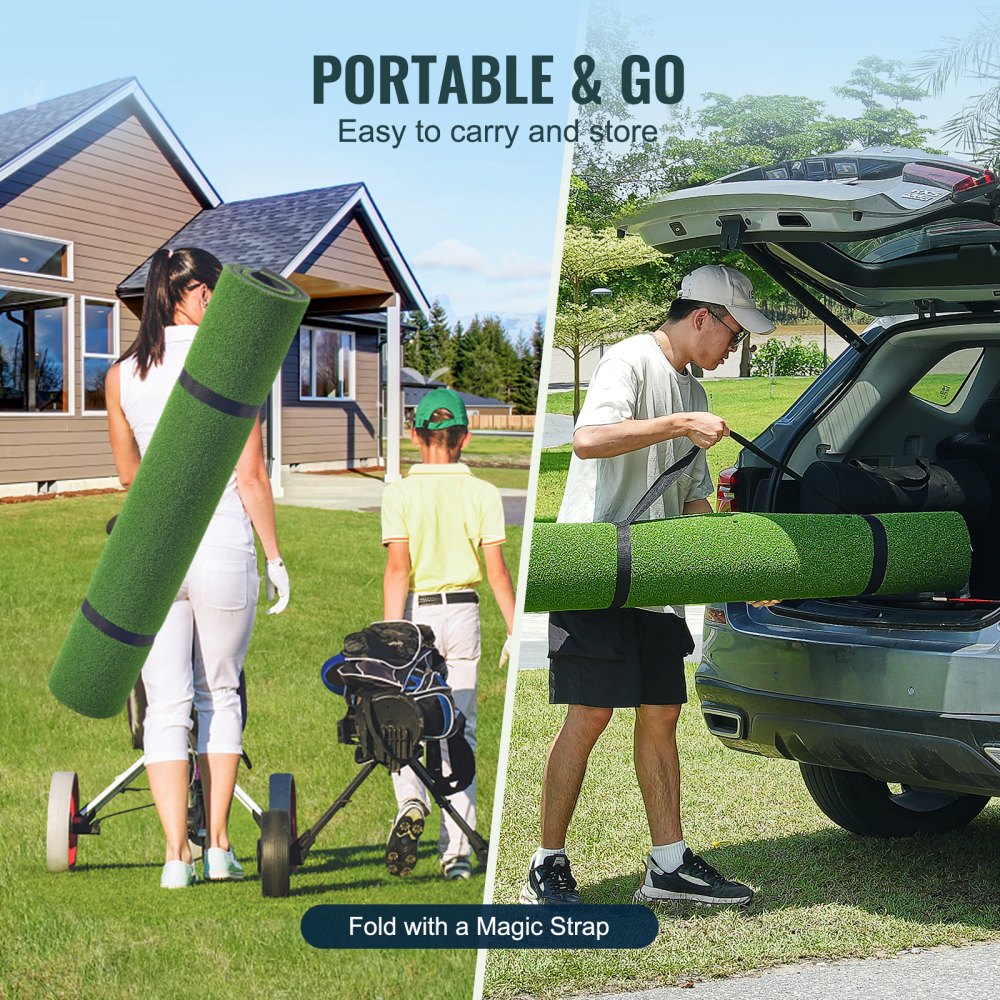 GP100504 - 22MM Golf Hitting Mat with Non-Slip Base & Tees