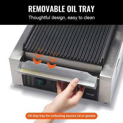 HT-811 - 8.9"x9" Stainless Steel Panini Press for Grilling with Precise Control