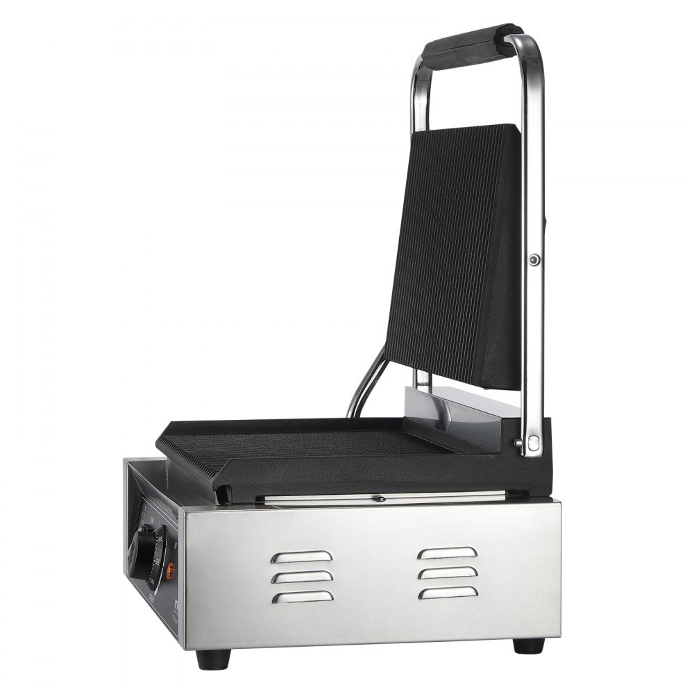 HT-811E - 14"x9" Stainless Steel Panini Press with Temperature Control