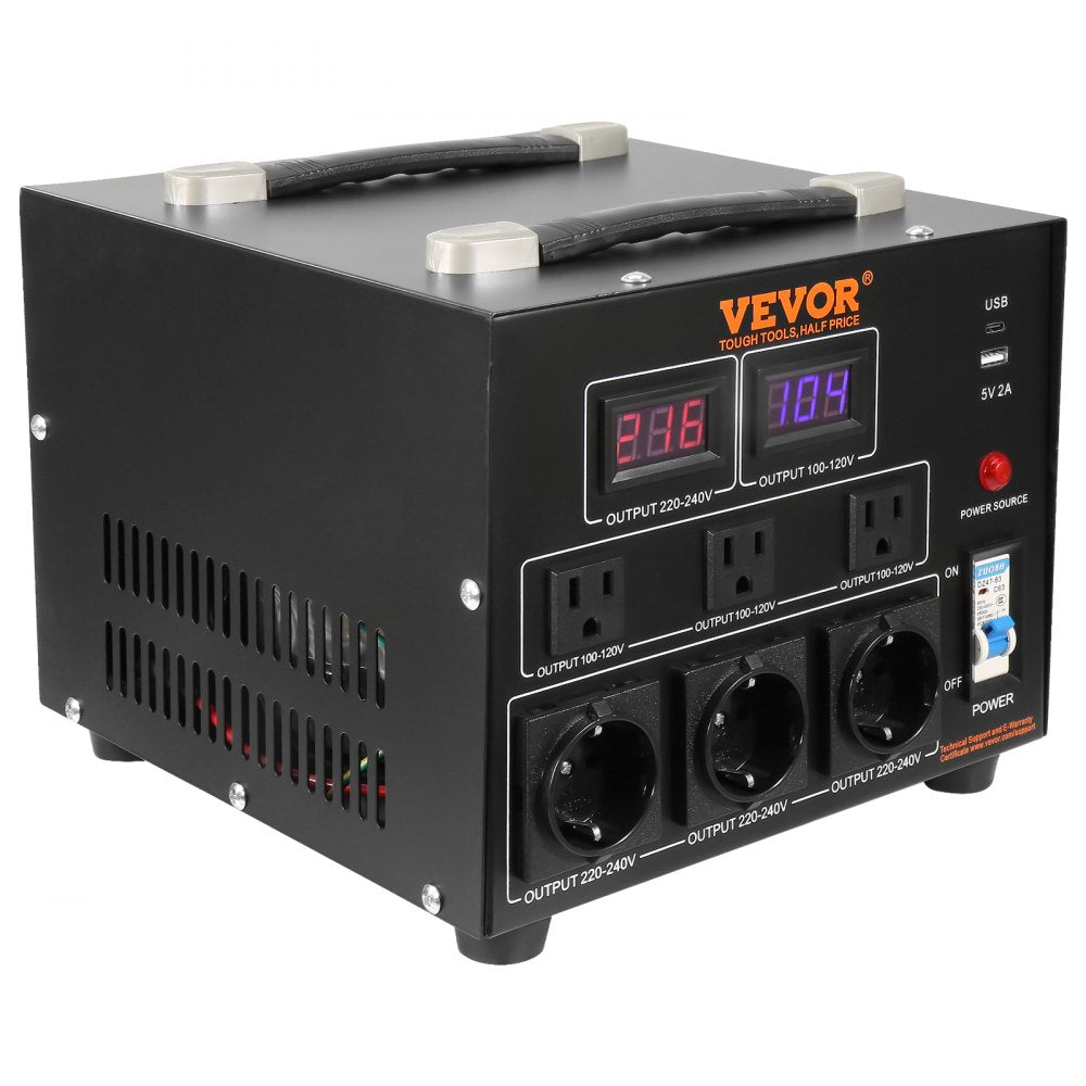 SV-3000VA - Heavy-Duty Voltage Converter Transformer 3000W for 110/220V