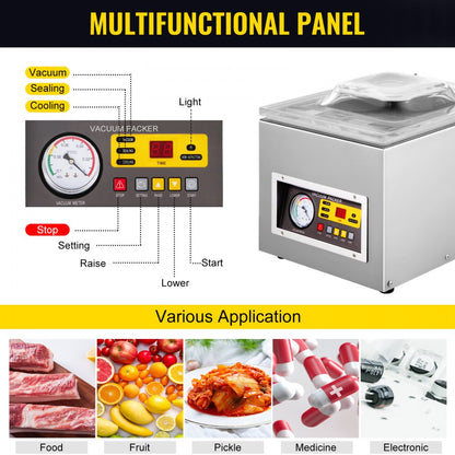DZ-260S - Digital Vacuum Sealer with Transparent Lid for Food Preservation
