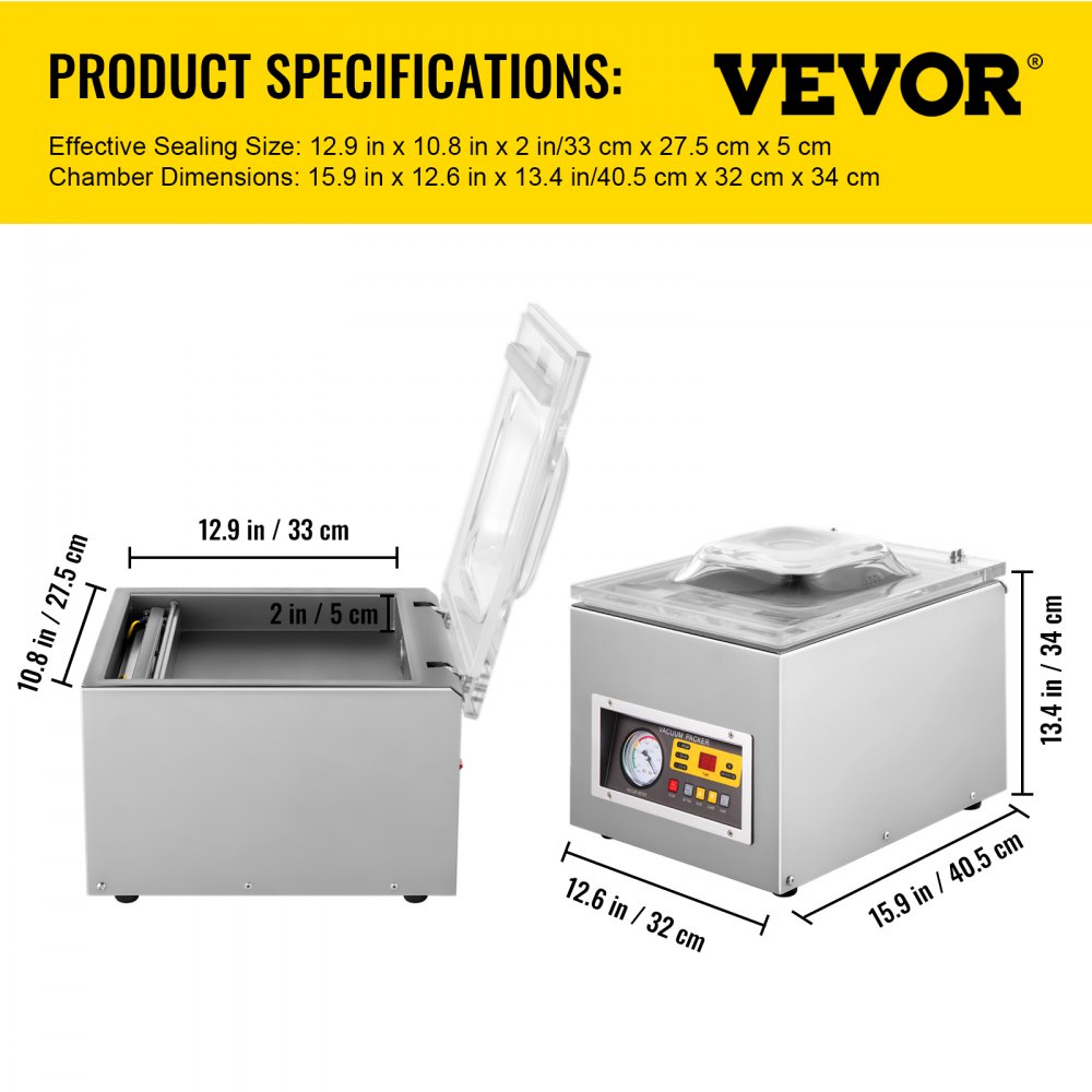 DZ-260S - Digital Vacuum Sealer with Transparent Lid for Food Preservation