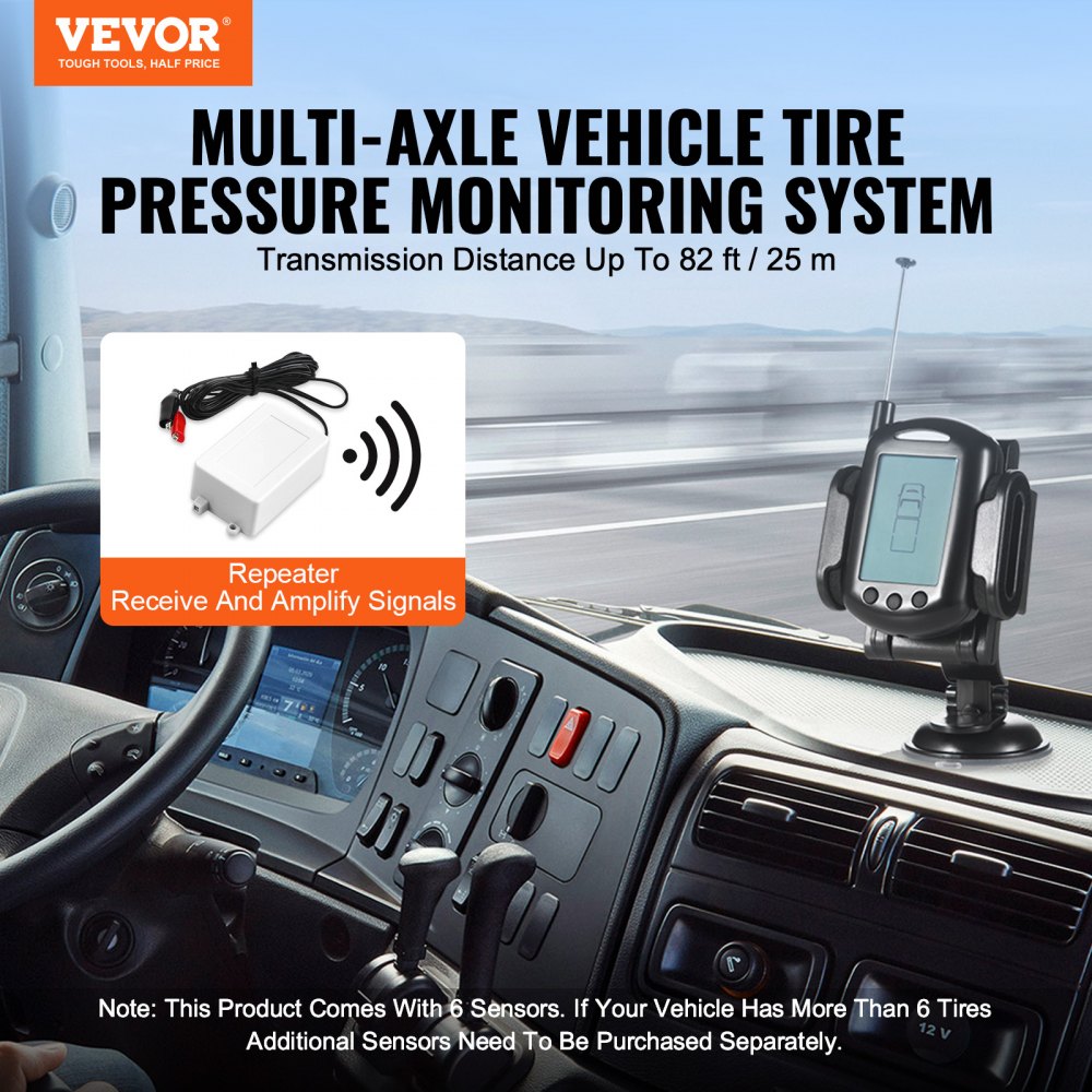 M400C - Real-Time RV Tire Pressure Monitor for 22 Tires, HD Display