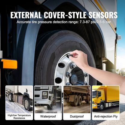 C300 - Solar-Powered RV Tire Pressure Monitor for 6 Tires