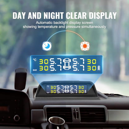 C300 - Solar-Powered RV Tire Pressure Monitor for 6 Tires