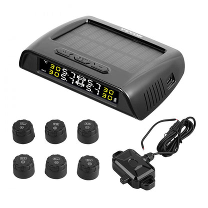C300 - Solar-Powered RV Tire Pressure Monitor for 6 Tires