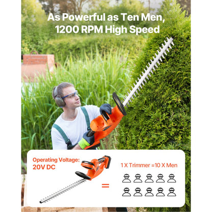 M0E-17ET-510 - Lightweight 20-Inch Cordless Hedge Trimmer for Easy Branch Trimming