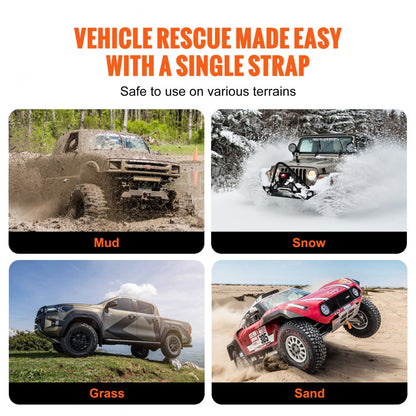 LC-TP01 - Heavy-Duty 2"x20' Tow Strap with Hooks for Safe Recovery