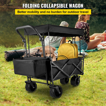 VV-CWC-BLA - Extra Large Collapsible Wagon with 220 lbs Capacity