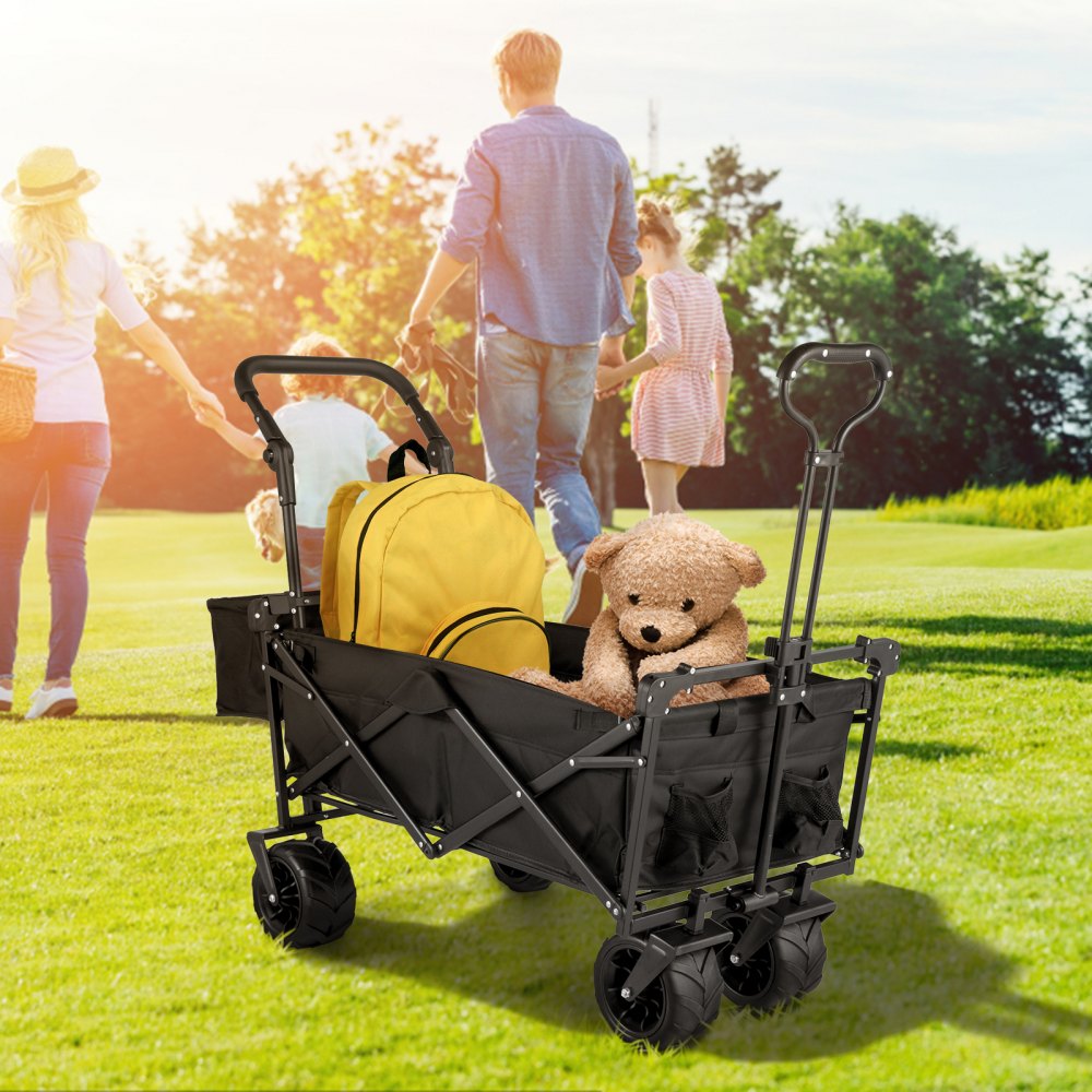 VV-CWC-BLA - Extra Large Collapsible Wagon with 220 lbs Capacity