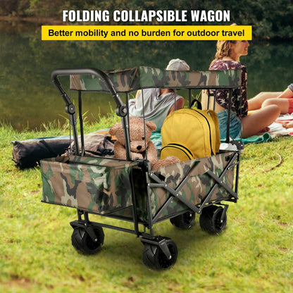 VV-CWC-CAM - 220 lb Capacity Collapsible Wagon with Removable Canopy