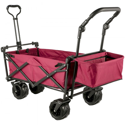 VV-CWC-RED - Folding 33.4" Collapsible Garden Wagon with Canopy
