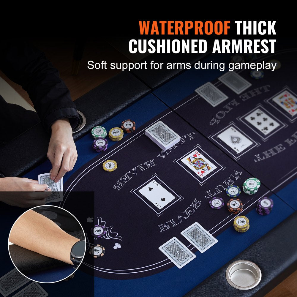 SUS-8442 - 84" Foldable Poker Table for Easy Home Gaming