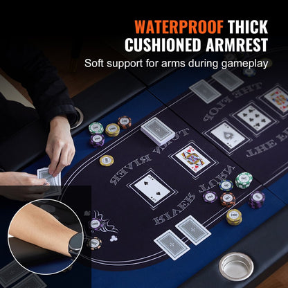 SUS-8442 - 84" Foldable Poker Table for Easy Home Gaming