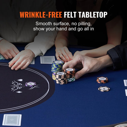 SUS-8442 - 84" Foldable Poker Table for Easy Home Gaming