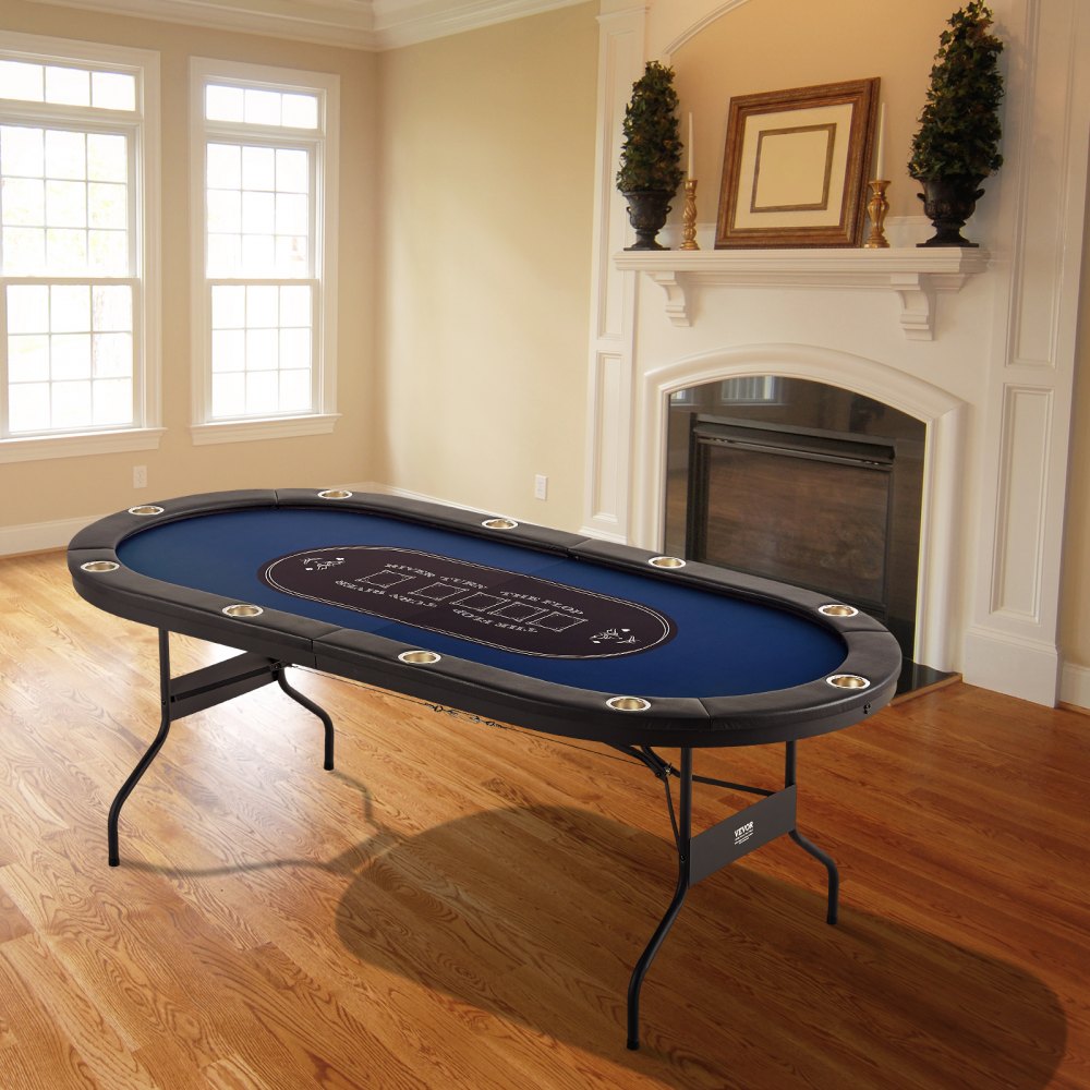 SUS-8442 - 84" Foldable Poker Table for Easy Home Gaming