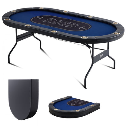 SUS-8442 - 84" Foldable Poker Table for Easy Home Gaming