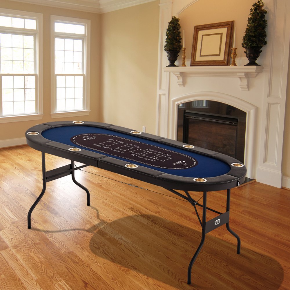 SUS-7232 - 72" Space-Saving Foldable Poker Table for Easy Storage