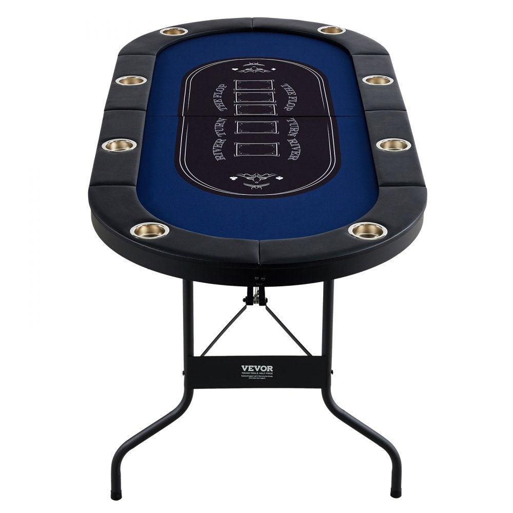 SUS-7232 - 72" Space-Saving Foldable Poker Table for Easy Storage