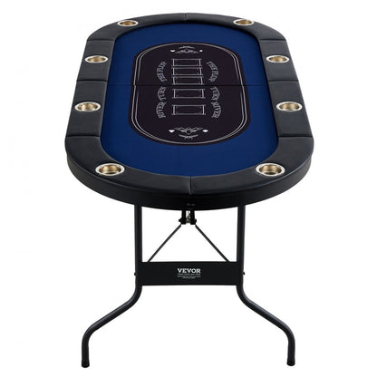 SUS-7232 - 72" Space-Saving Foldable Poker Table for Easy Storage
