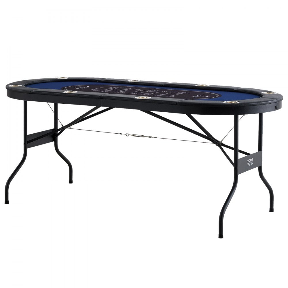 SUS-7232 - 72" Space-Saving Foldable Poker Table for Easy Storage