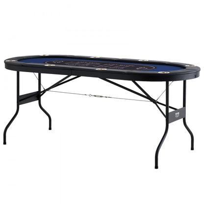 SUS-7232 - 72" Space-Saving Foldable Poker Table for Easy Storage