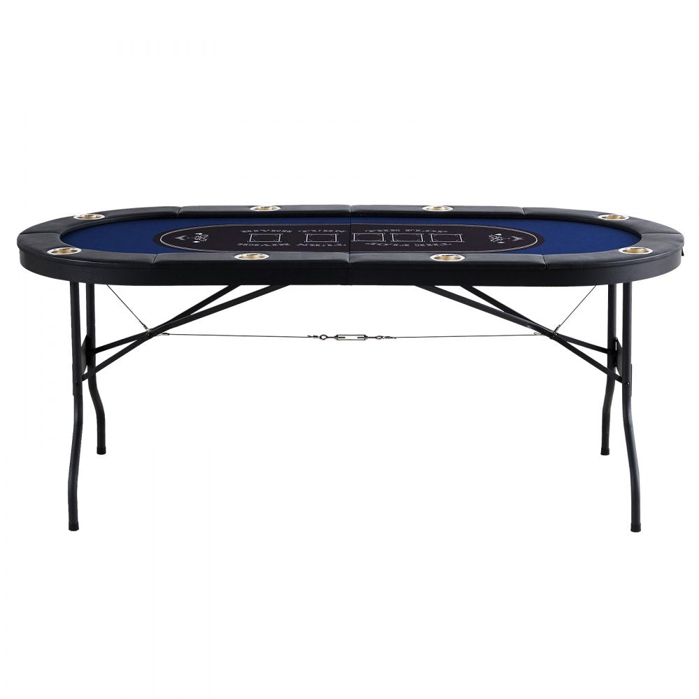 SUS-7232 - 72" Space-Saving Foldable Poker Table for Easy Storage