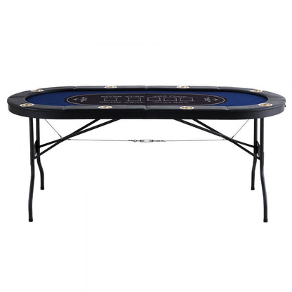 SUS-7232 - 72" Space-Saving Foldable Poker Table for Easy Storage