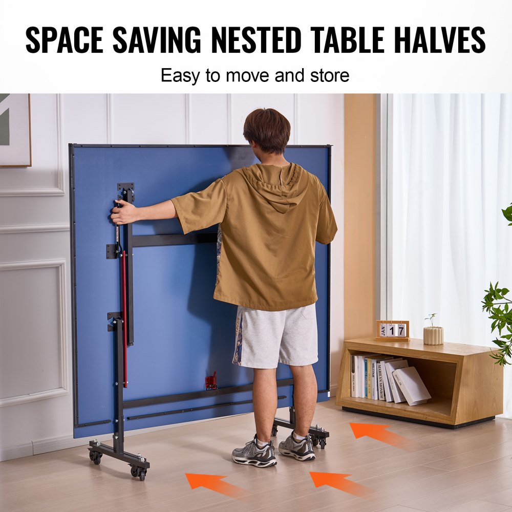 VT002-12 - 107.9" Foldable Ping Pong Table for Indoor Competition