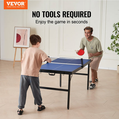 VT001 - 60" Folding Table Tennis Set for Family Fun