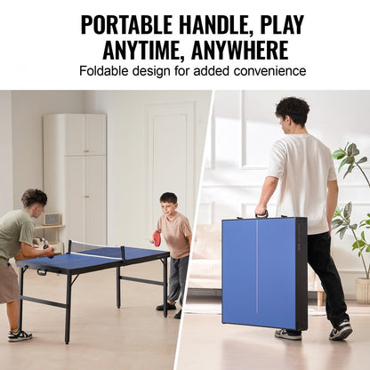 VT001 - 60" Folding Table Tennis Set for Family Fun