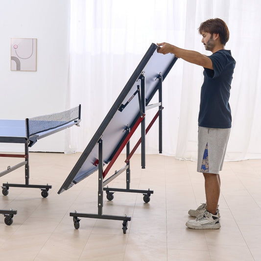 VT002-18 - Professional 107.9" Table Tennis Table with Foldable Design