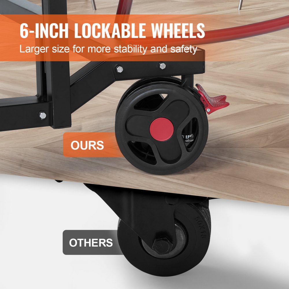 VT003 - Durable 107.9" Outdoor Ping Pong Table with Lockable Casters