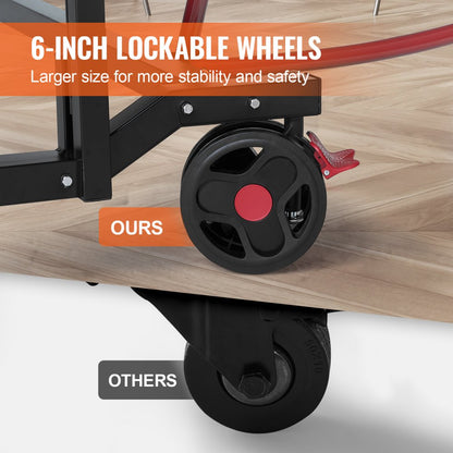 VT003 - Durable 107.9" Outdoor Ping Pong Table with Lockable Casters