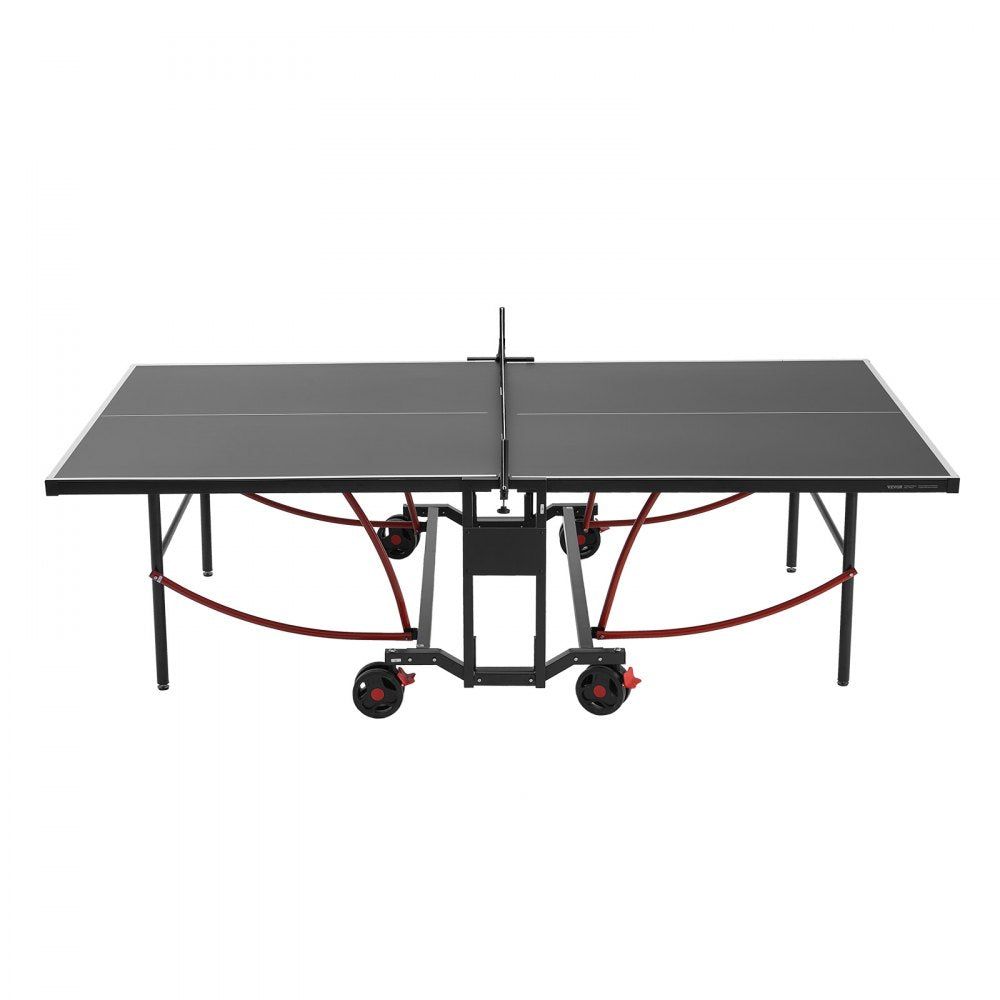 VT003 - Durable 107.9" Outdoor Ping Pong Table with Lockable Casters