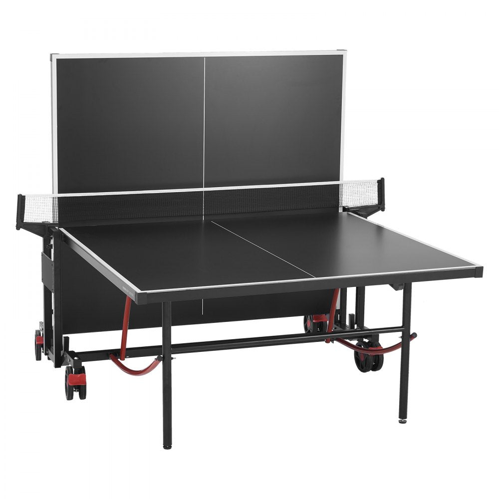VT003 - Durable 107.9" Outdoor Ping Pong Table with Lockable Casters