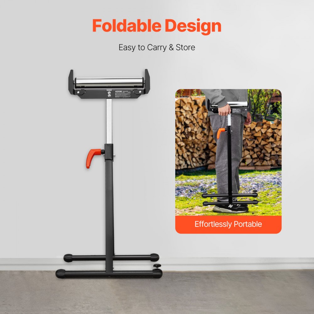 YH-RS004EI - Adjustable 27-43" Heavy Duty Roller Stand for Woodworking