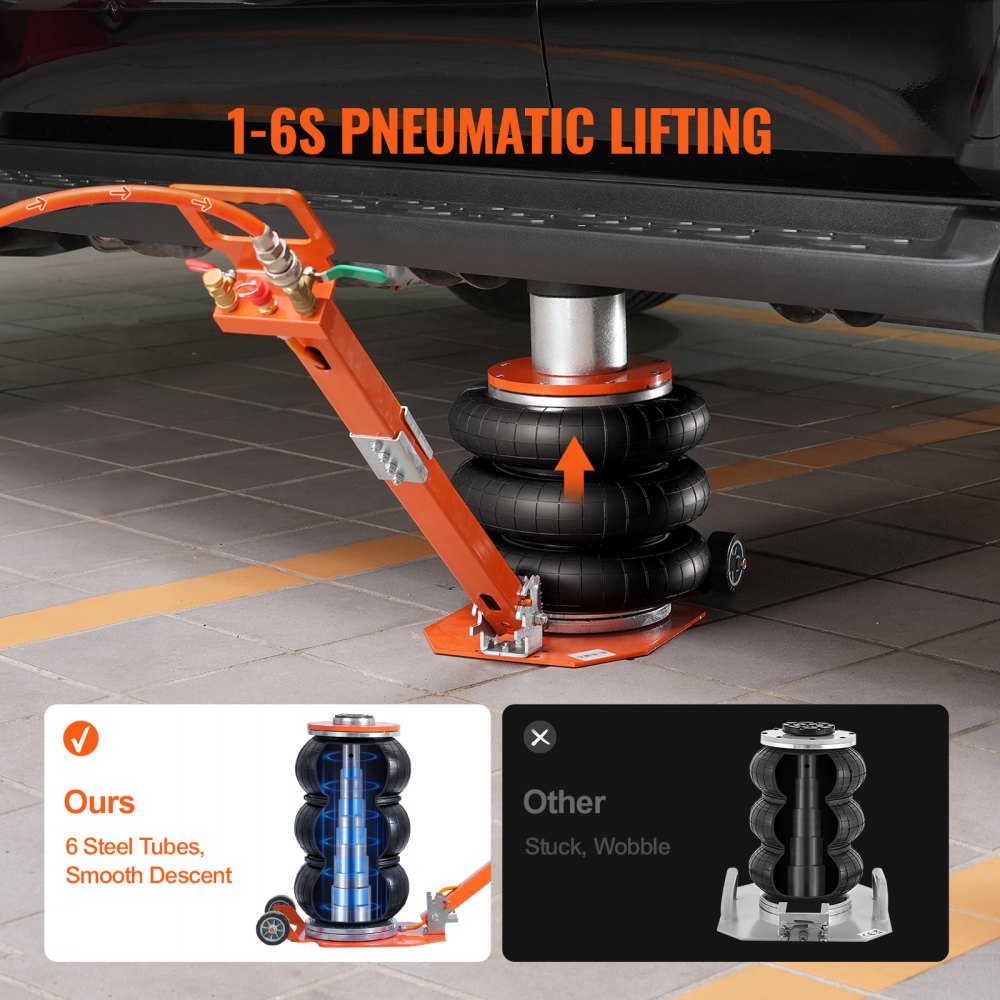 ZG-C+ - 3 Ton Pneumatic Air Jack with Adjustable Handle for Easy Vehicle Lifting