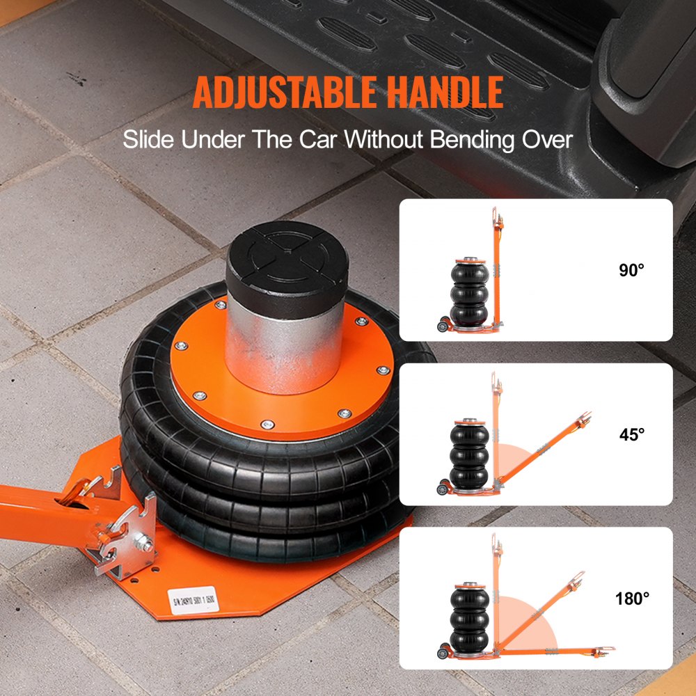 ZG-C+ - 3 Ton Pneumatic Air Jack with Adjustable Handle for Easy Vehicle Lifting