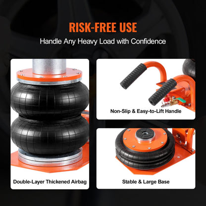 ZG-G(A)+ - Portable 3 Ton Air Jack with Non-Slip Rubber Pads